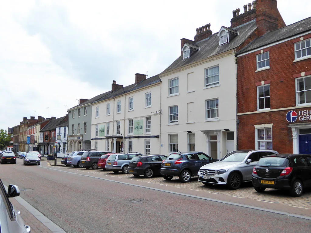 High Street, Market Harborough. Street cleansing across the district is part of the contract