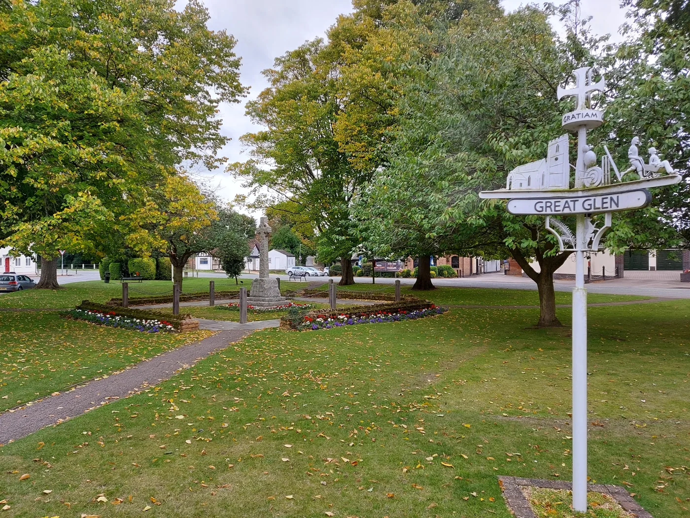 The village sign at Great Glen. Great Glen is one of the places the July decision would have moved out of Harborough district and into a Leicester-based council